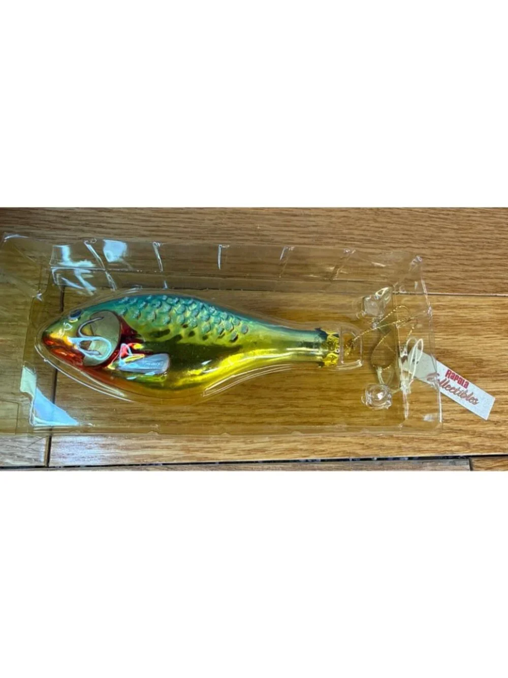 Rapala Collectors Glass Christmas Tree Ornament Fishing Lure Fish 4.75 Inch IOB